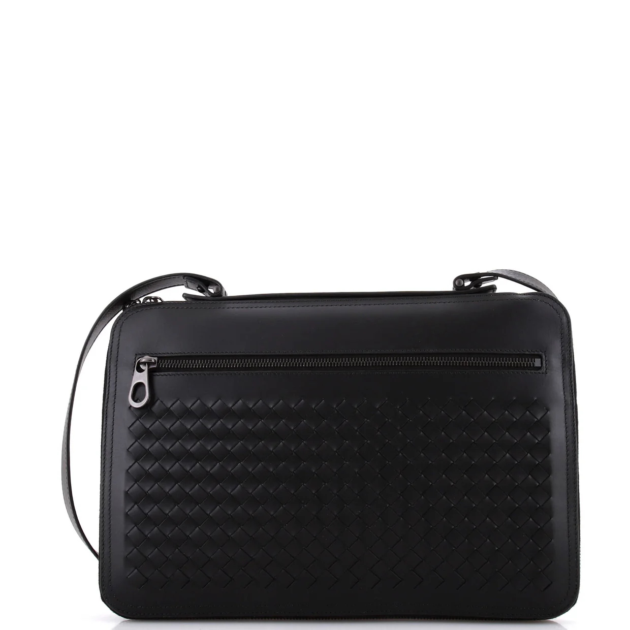 Slim Zip Around Briefcase Intrecciato Nappa - Deep Luxury
