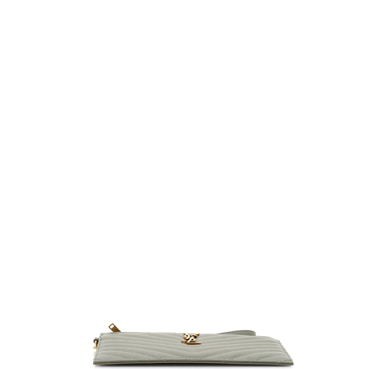 Classic Monogram Zip Bill Pouch Matelasse Chevron Leather Large - Deep Luxury
