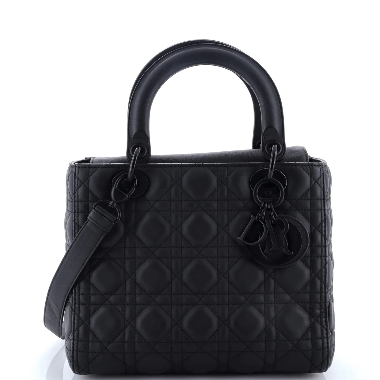 Ultra Matte Lady Dior Bag Cannage Quilt Calfskin Medium - Deep Luxury