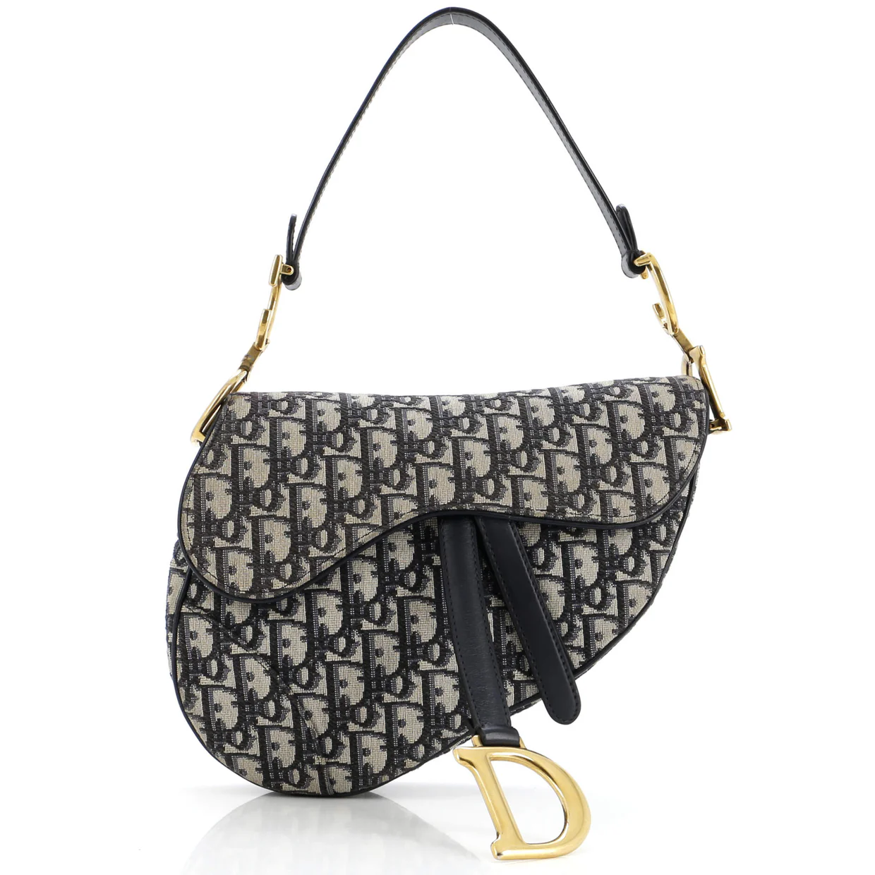 Saddle Handbag Oblique Canvas Medium - Deep Luxury