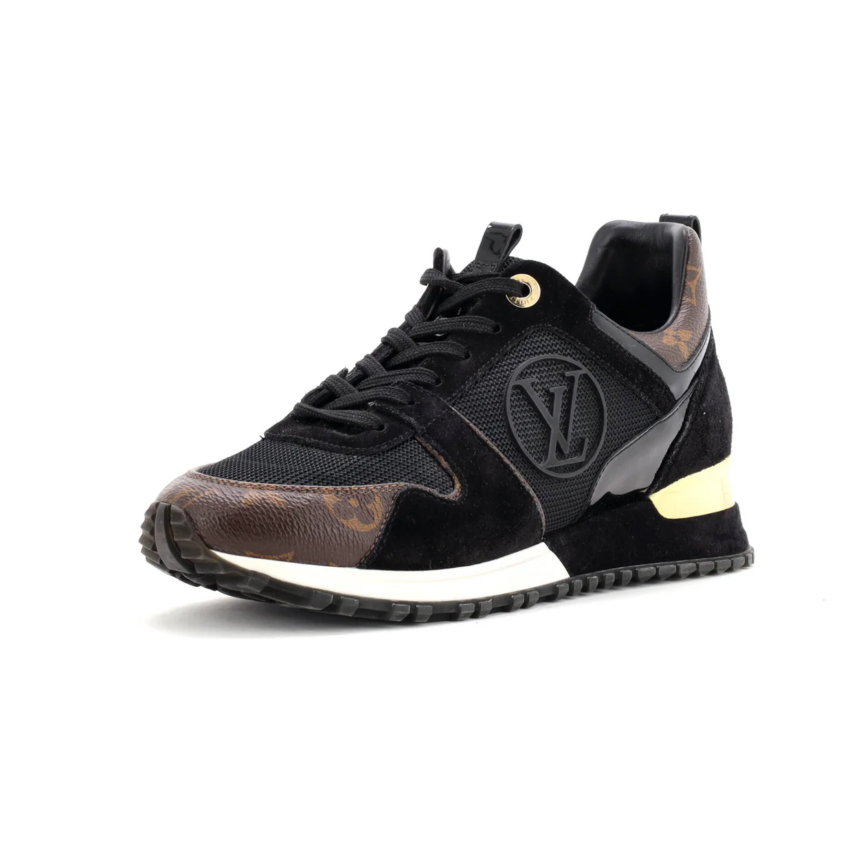 Women's Run Away Sneakers Mesh with Monogram Canvas and Suede - Deep Luxury