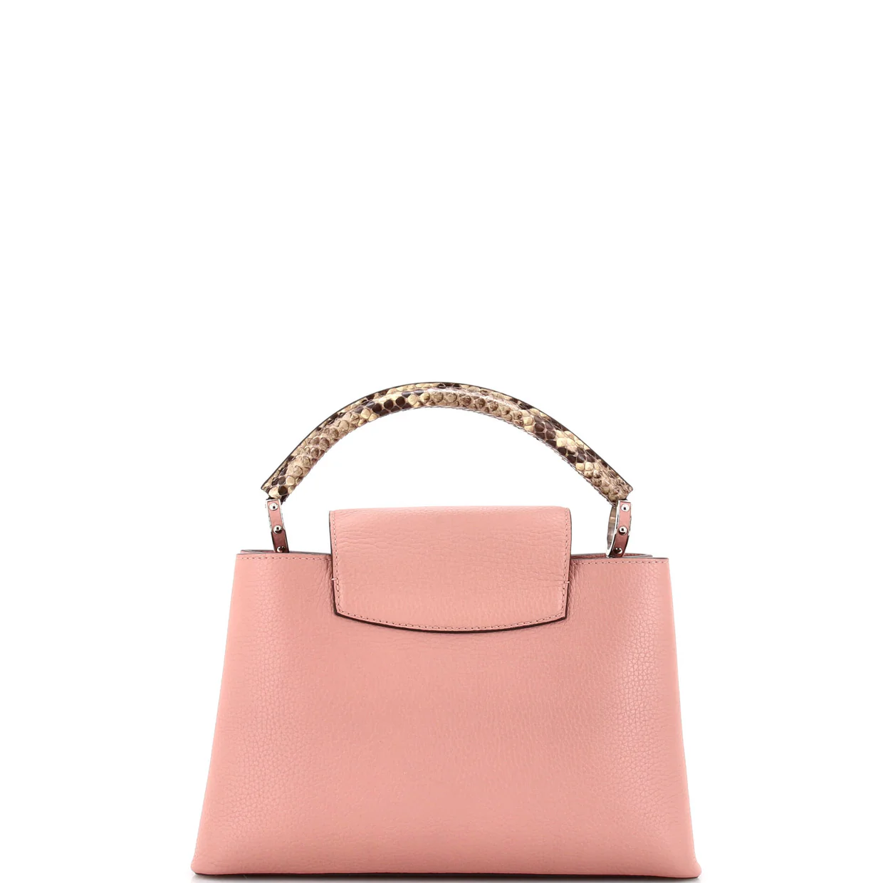 Capucines Bag Leather with Python PM - Deep Luxury