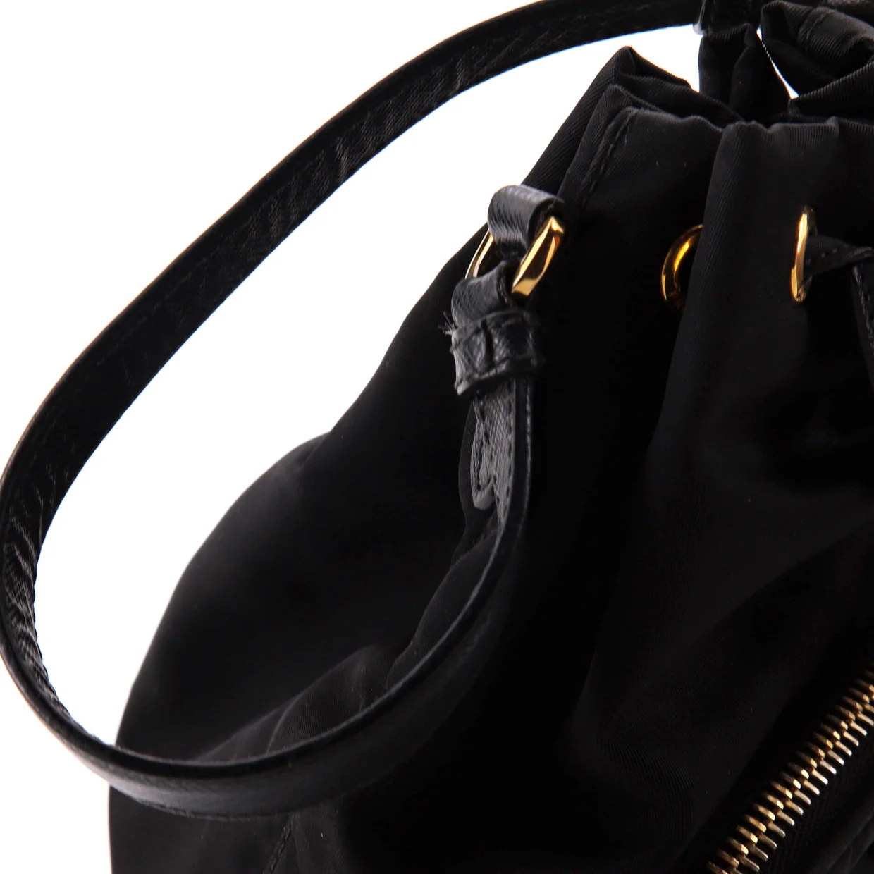 Drawstring Bucket Bag Tessuto Small - Deep Luxury