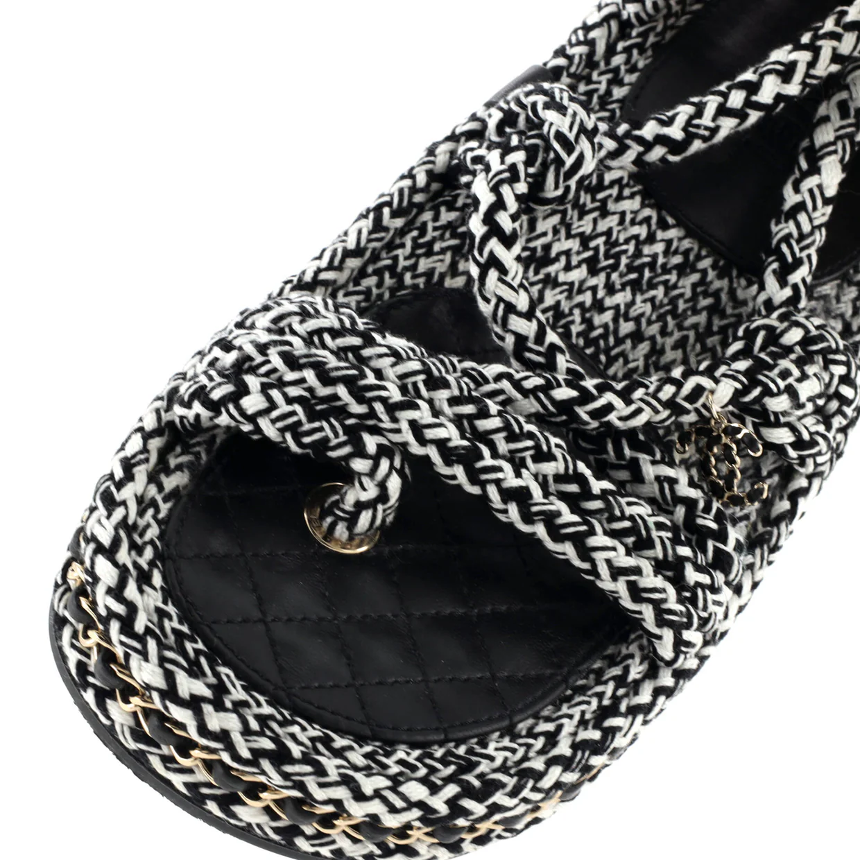 Women's CC Chain Sandals Braided Cord - Deep Luxury