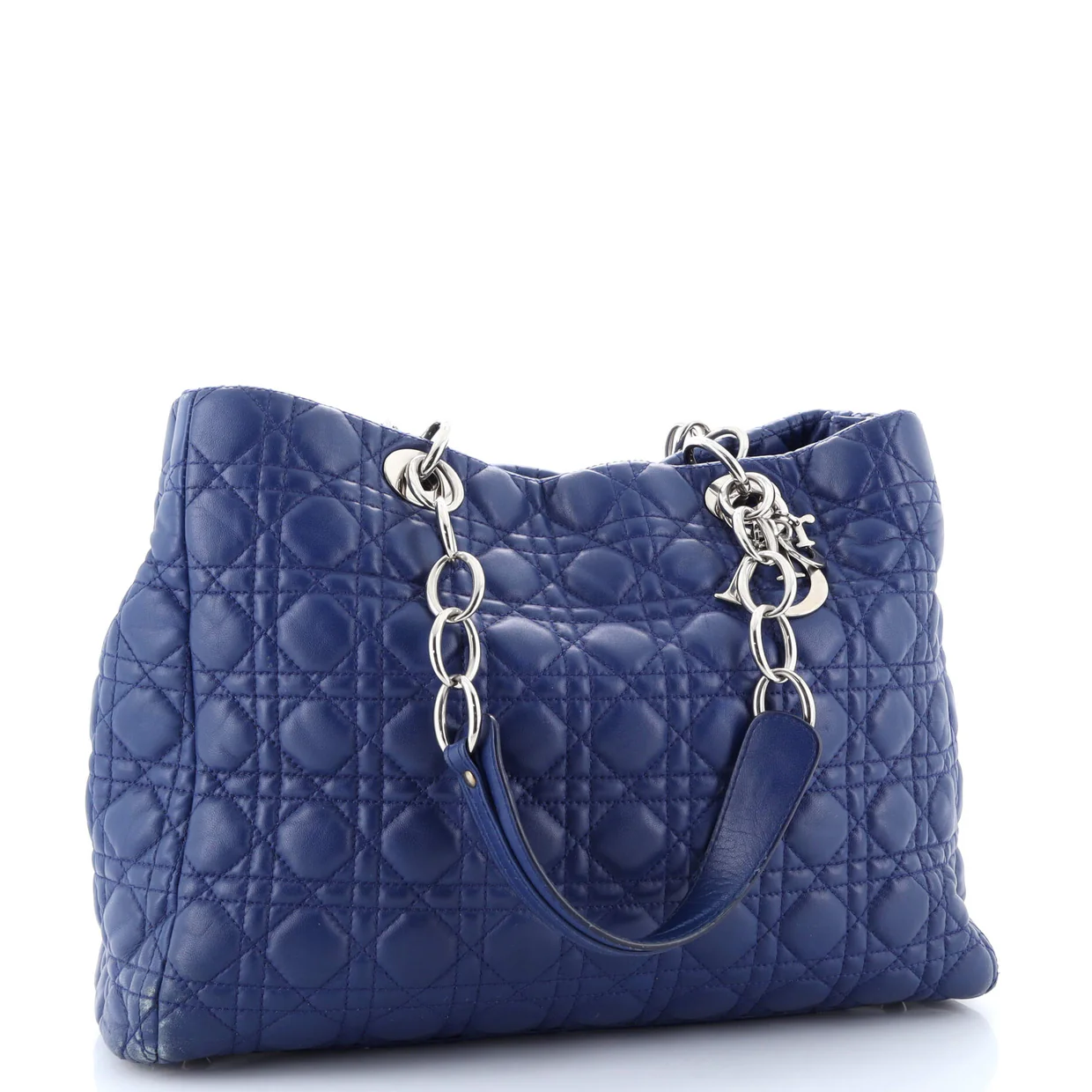 Soft Chain Tote Cannage Quilt Lambskin Large - Deep Luxury