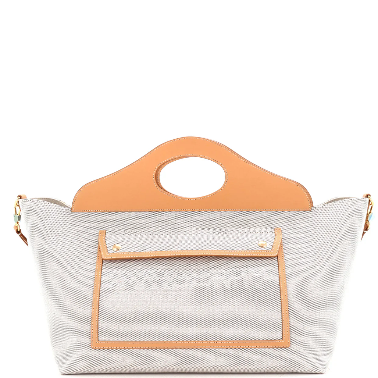 Soft Pocket Tote Canvas with Leather Medium - Deep Luxury