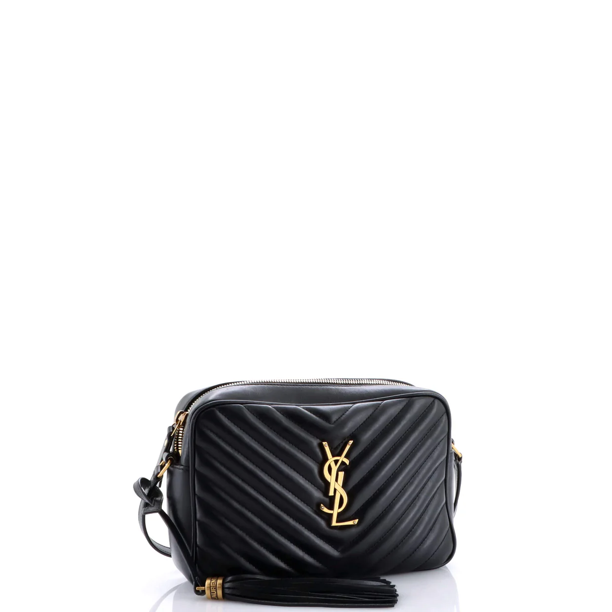 Lou Camera Bag Matelasse Chevron Leather Small - Deep Luxury