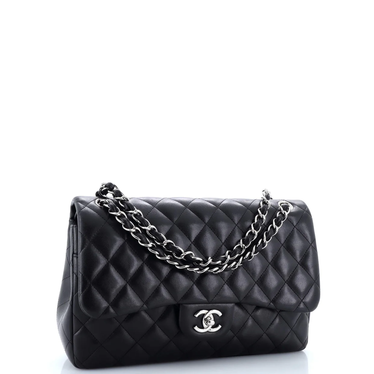 Classic Double Flap Bag Quilted Lambskin Jumbo - Deep Luxury