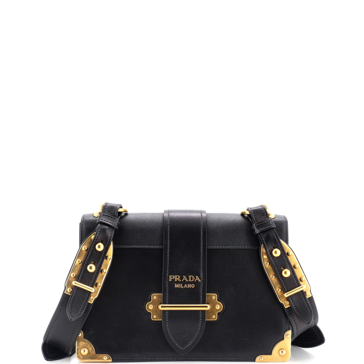 Cahier Crossbody Bag City Calf and Saffiano Large - Deep Luxury