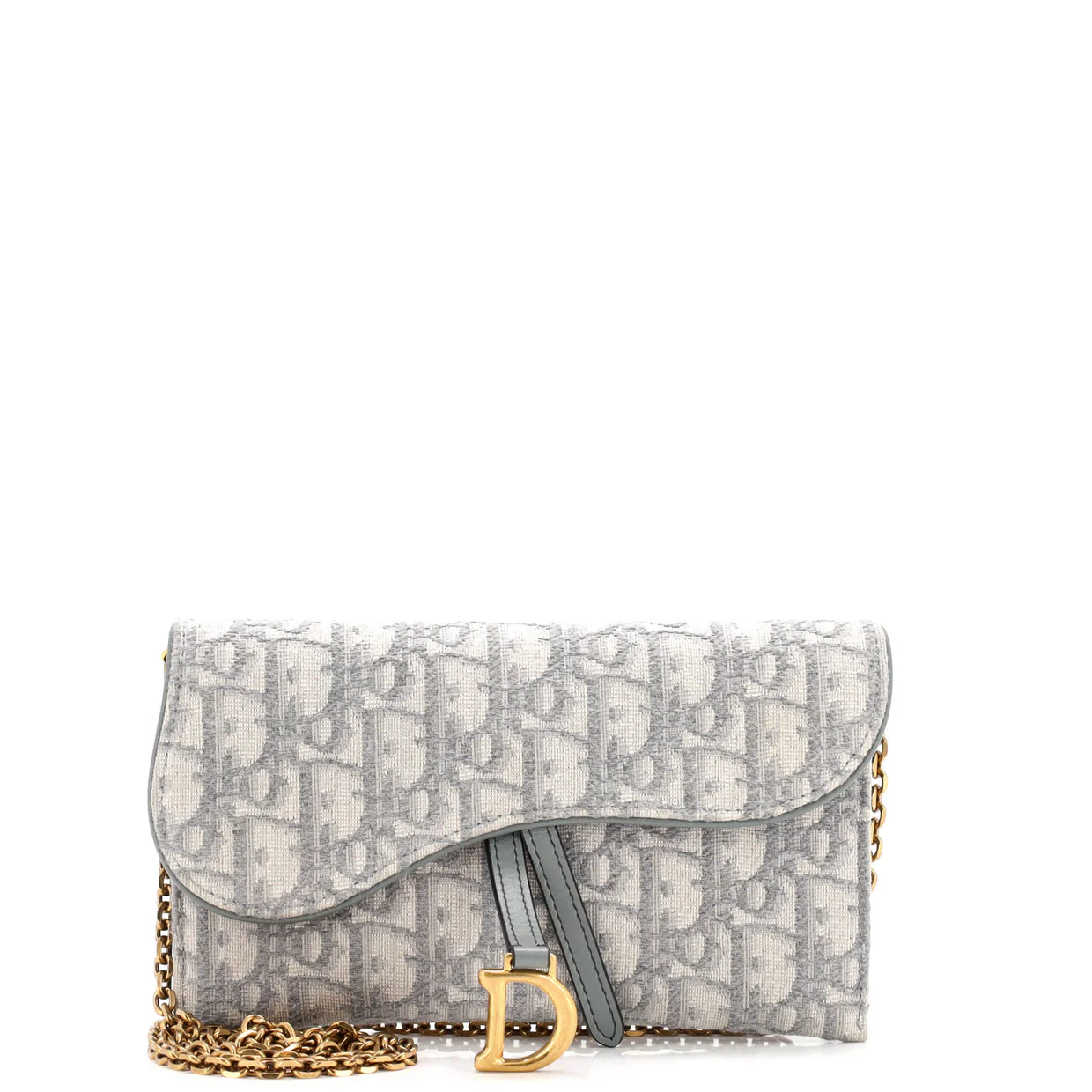 Saddle Chain Wallet Oblique Canvas - Deep Luxury