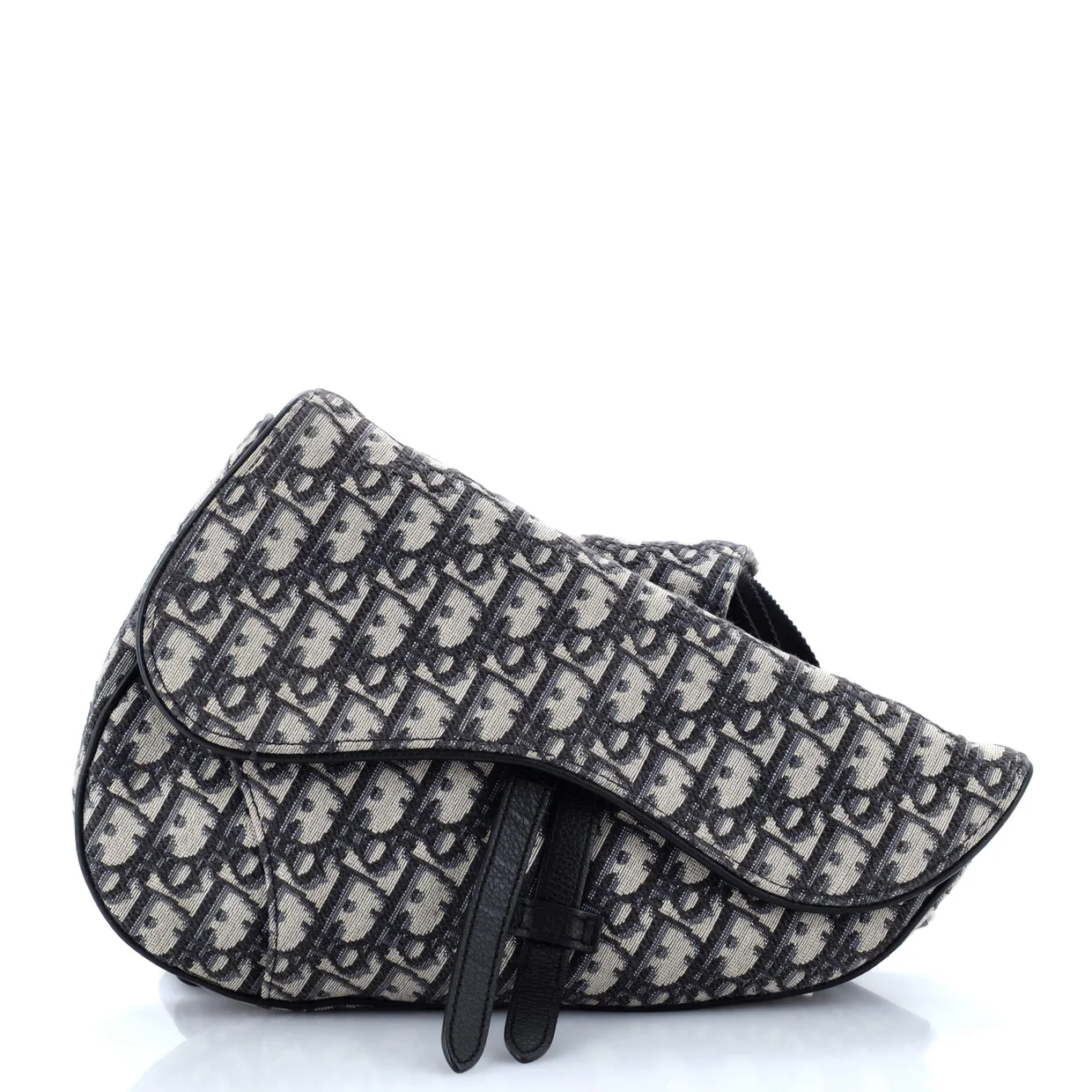 Saddle Crossbody Bag Oblique Canvas - Deep Luxury