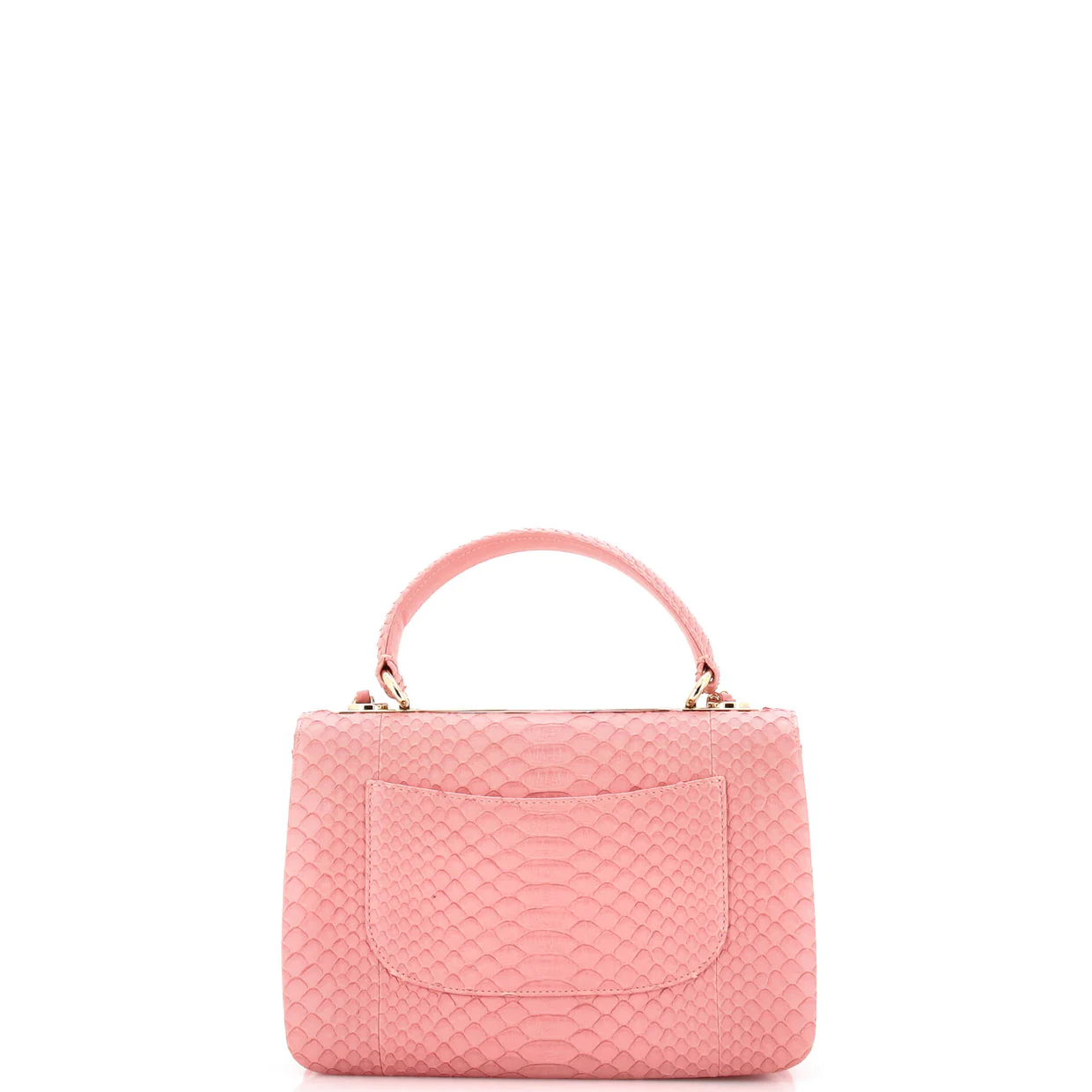 Trendy CC Top Handle Bag Python Small - Deep Luxury