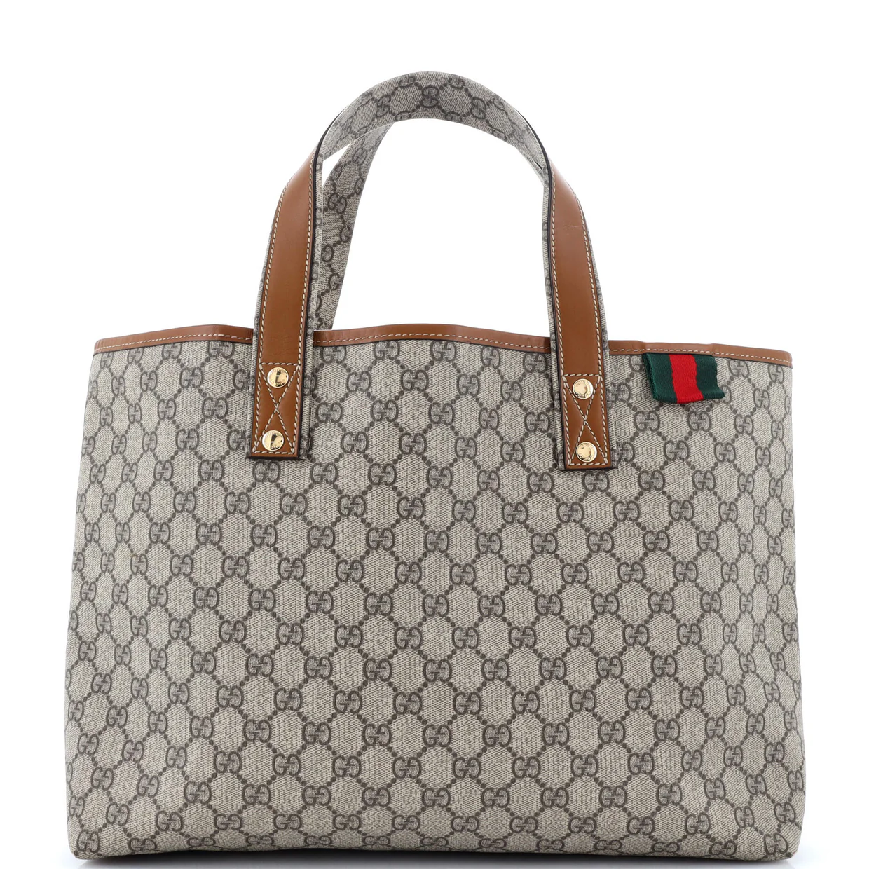 Web Loop Tote GG Coated Canvas Medium - Deep Luxury