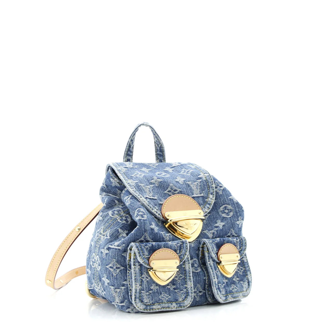 Venice Backpack Monogram Denim - Deep Luxury