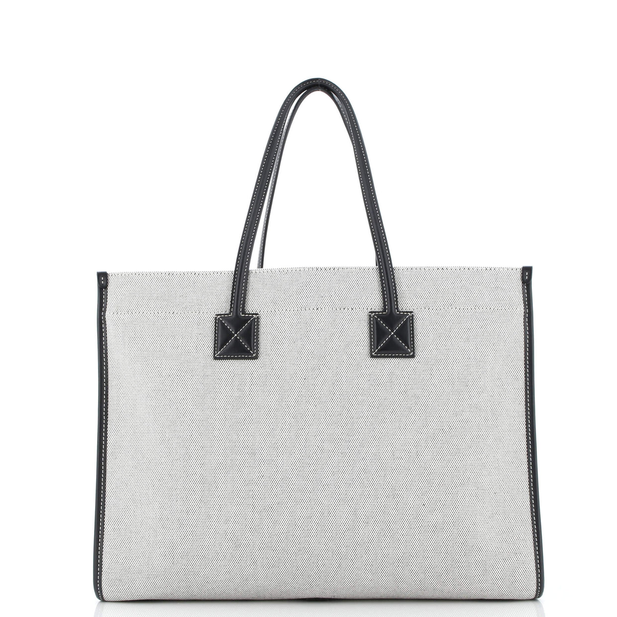 Freya Shopping Tote Canvas with Leather Medium - Deep Luxury