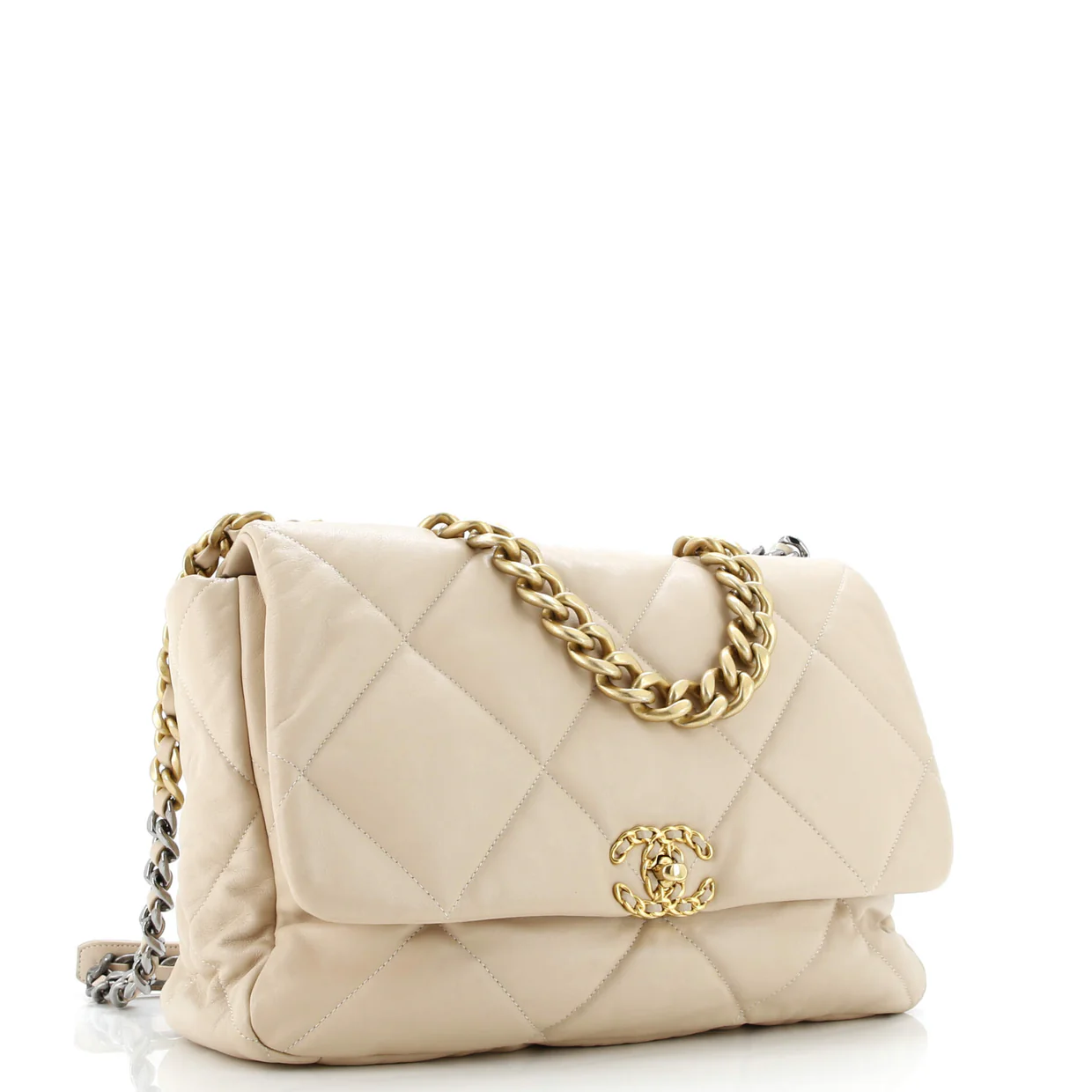 19 Flap Bag Quilted Leather Maxi - Deep Luxury