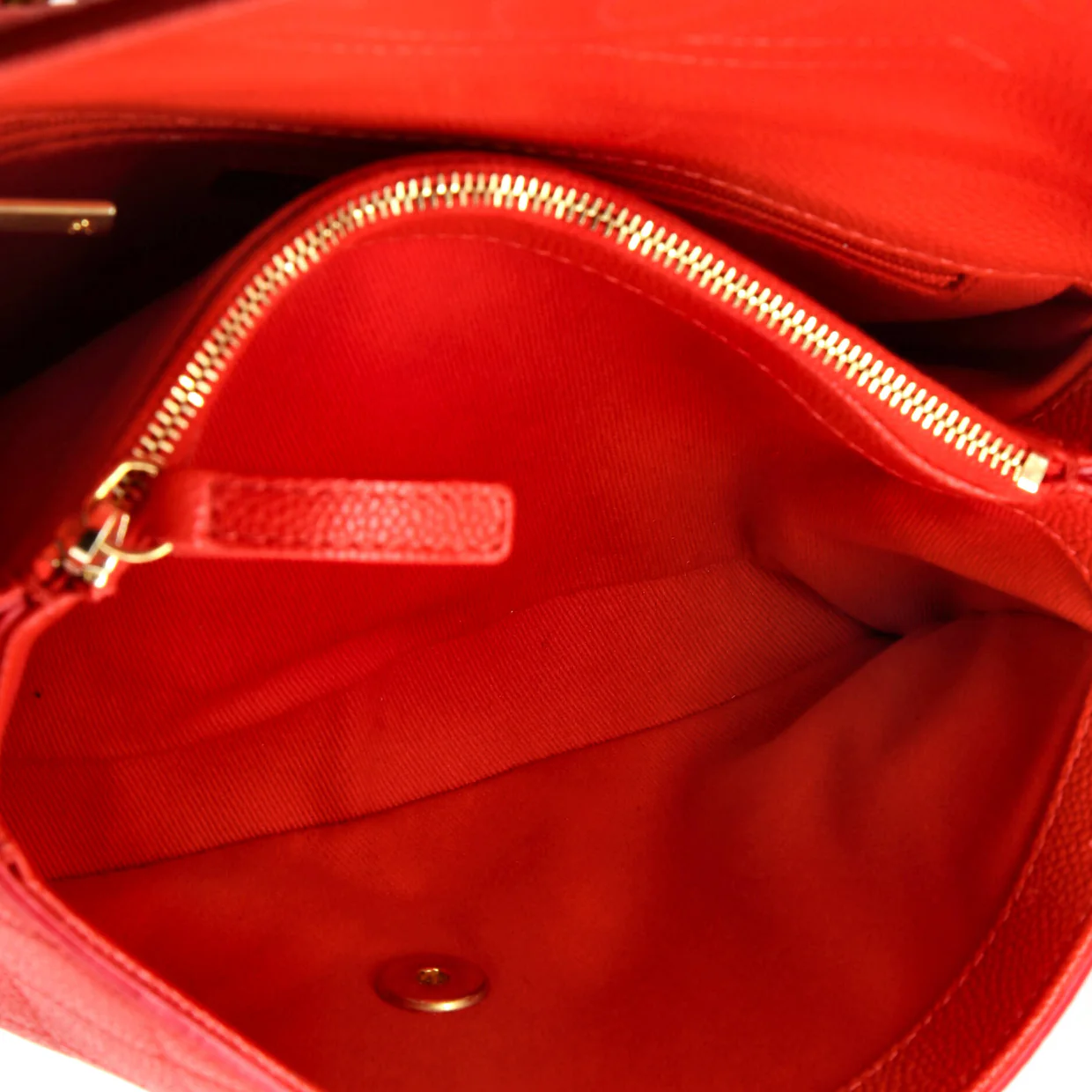 Chic Affinity Top Handle Bag Stitched Caviar Small - Deep Luxury