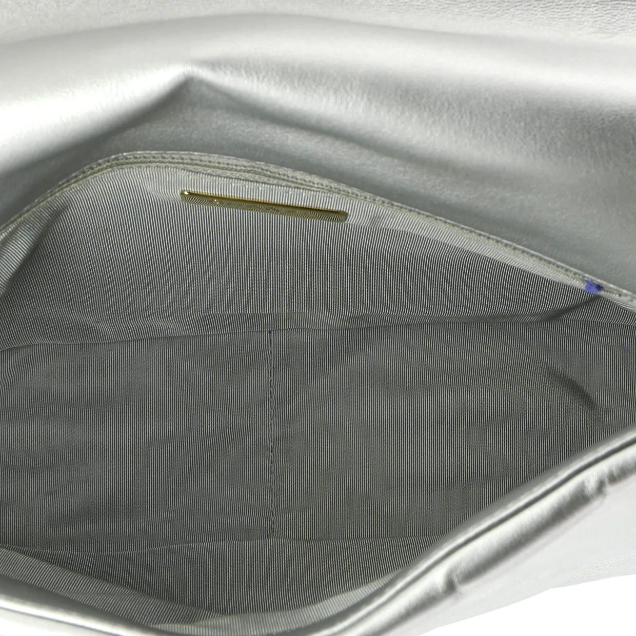 19 Flap Bag Stitched Metallic Goatskin Medium - Deep Luxury