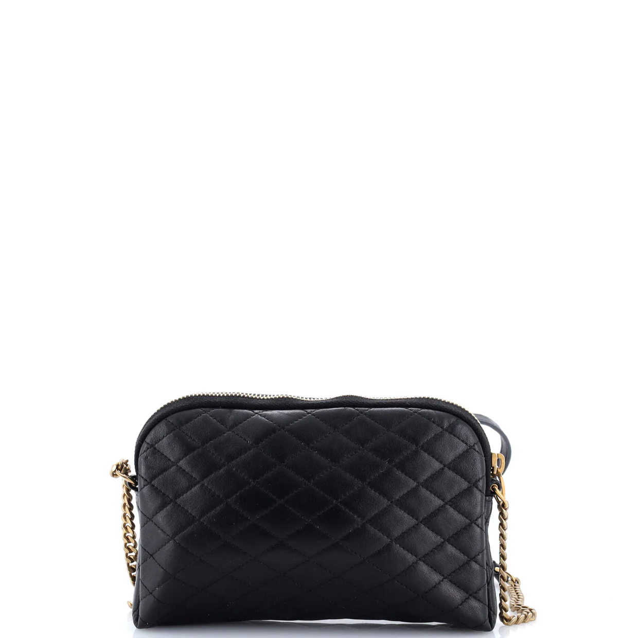 Gaby Zipped Pouch Crossbody Quilted Leather - Deep Luxury