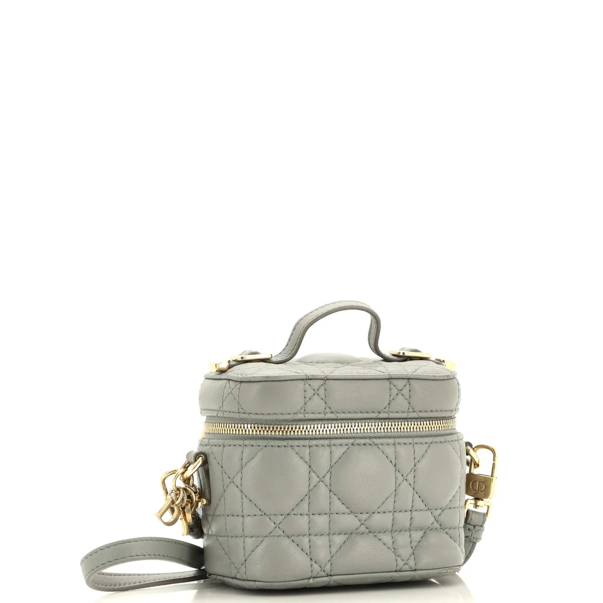 Lady Dior Vanity Case Cannage Quilt Lambskin Micro - Deep Luxury
