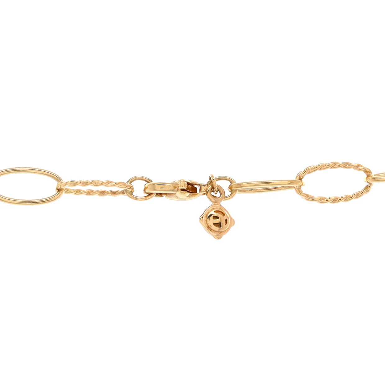 Stax Elongated Oval Link Necklace 18K Yellow Gold 36