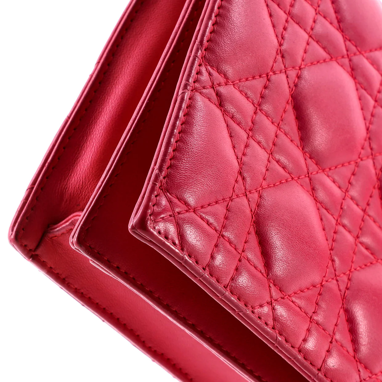 Lady Dior Convertible Chain Clutch Cannage Quilt Leather Long - Deep Luxury