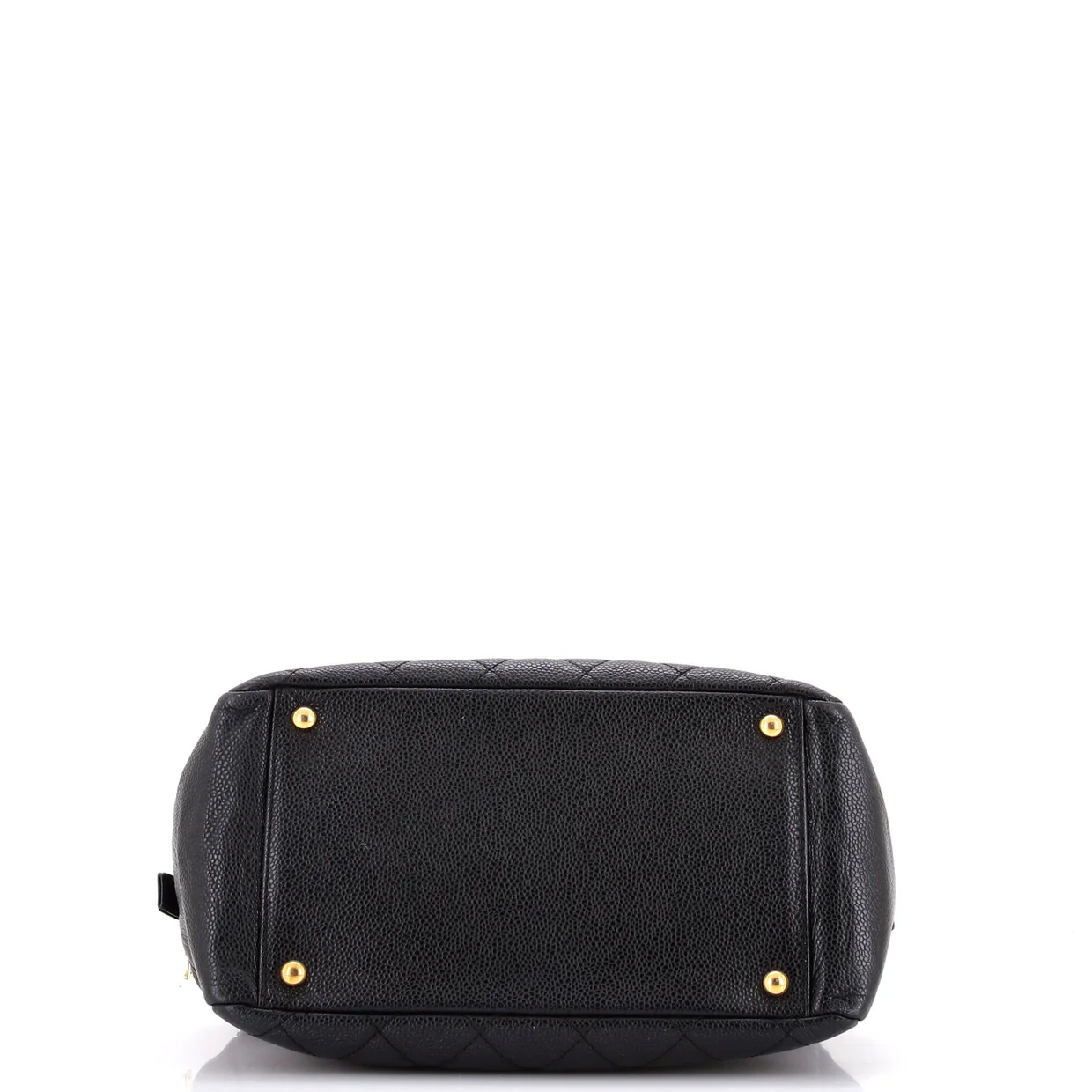 Petite Timeless Tote Quilted Caviar - Deep Luxury