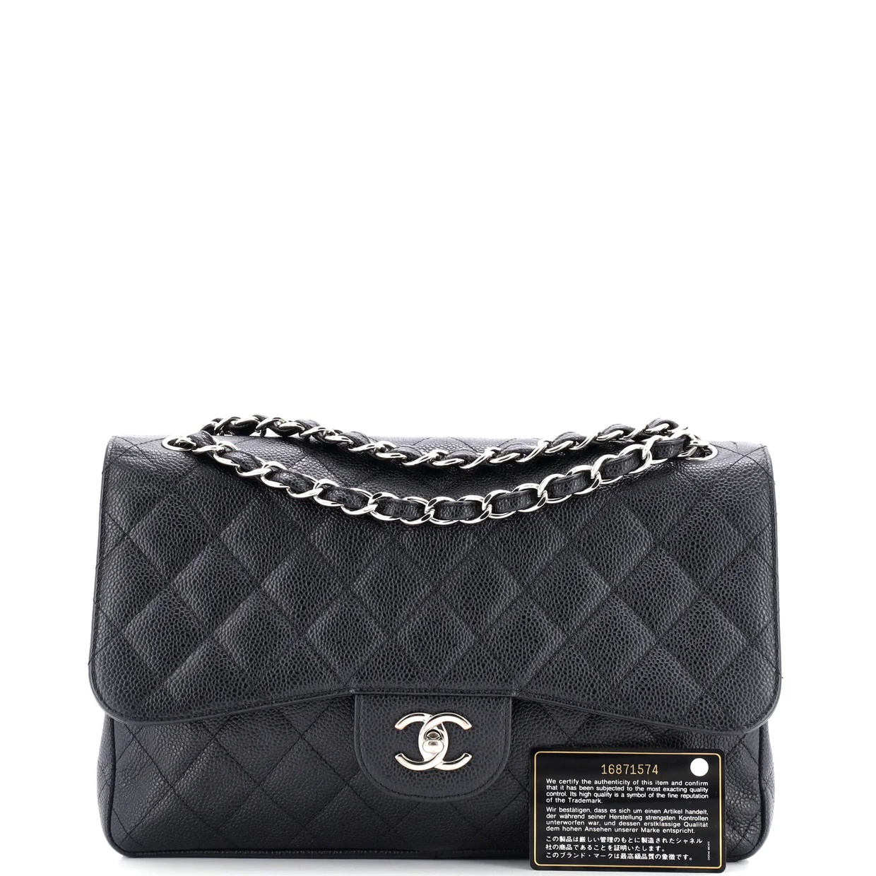Vintage Classic Double Flap Bag Quilted Caviar Jumbo - Deep Luxury