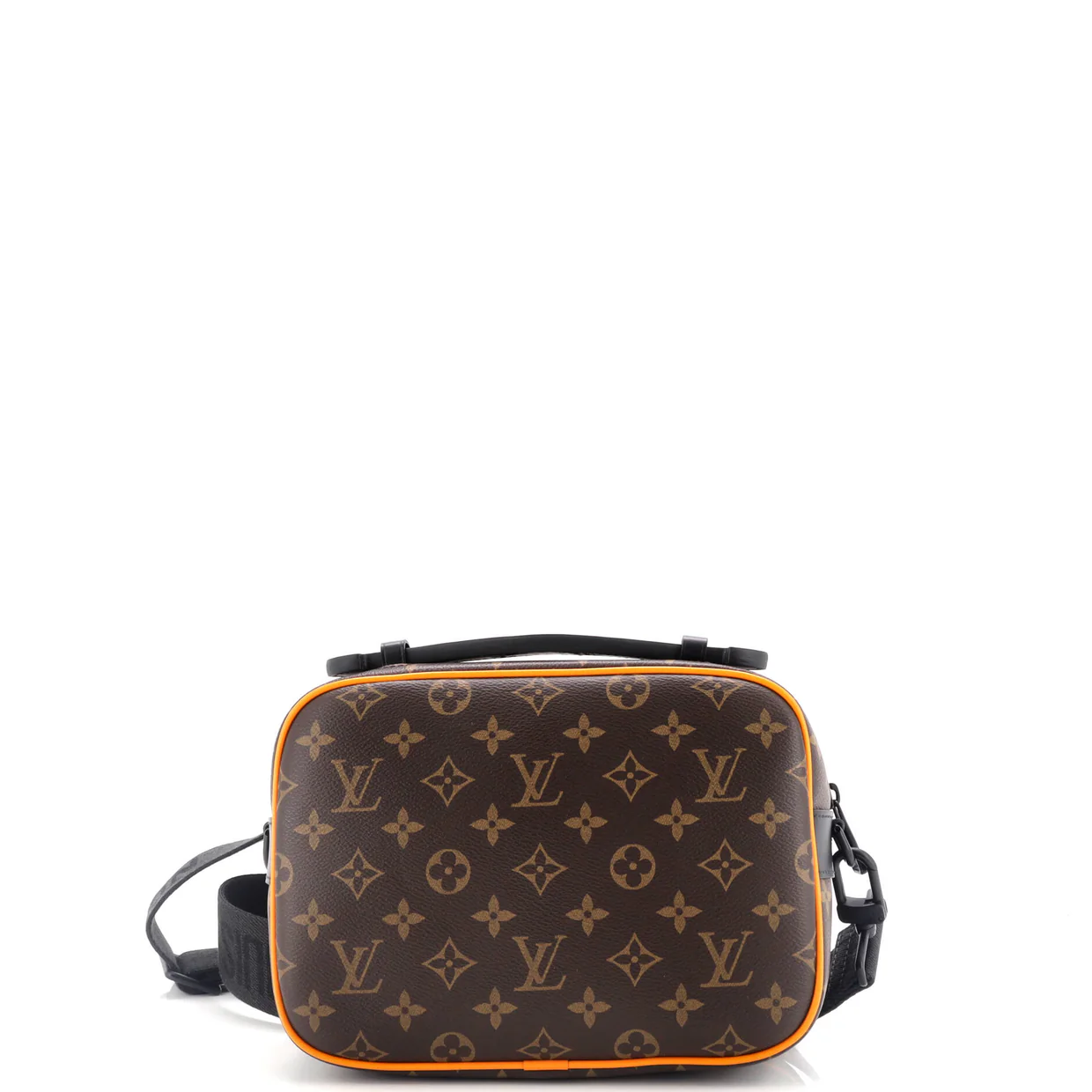 S Lock Messenger Bag Macassar Monogram Canvas - Deep Luxury