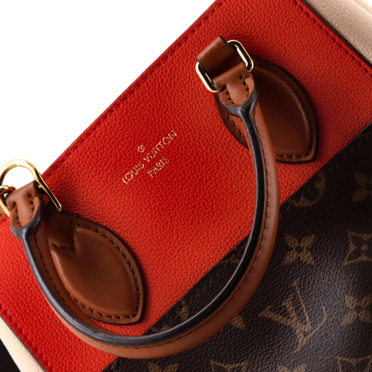 Fold Tote Monogram Canvas and Leather PM - Deep Luxury