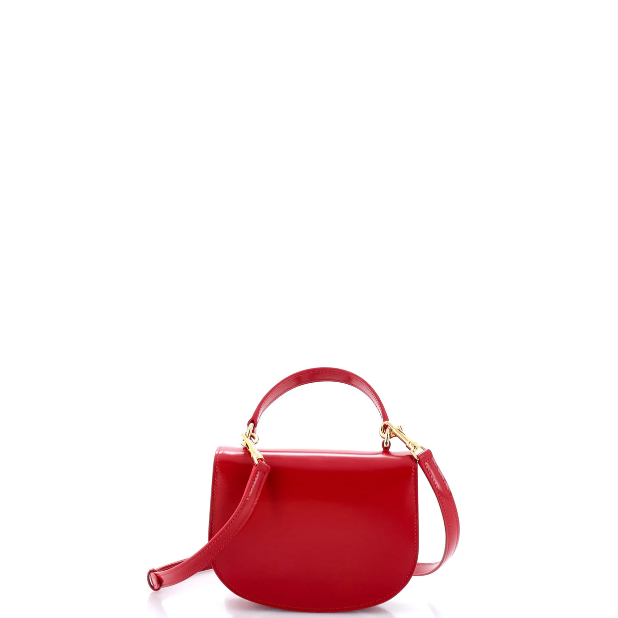 Triomphe Besace Clea Top Handle Flap Bag Leather Mini - Deep Luxury