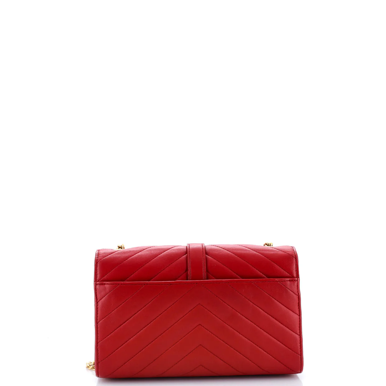 Classic Monogram Envelope Satchel Matelasse Chevron Leather Small - Deep Luxury