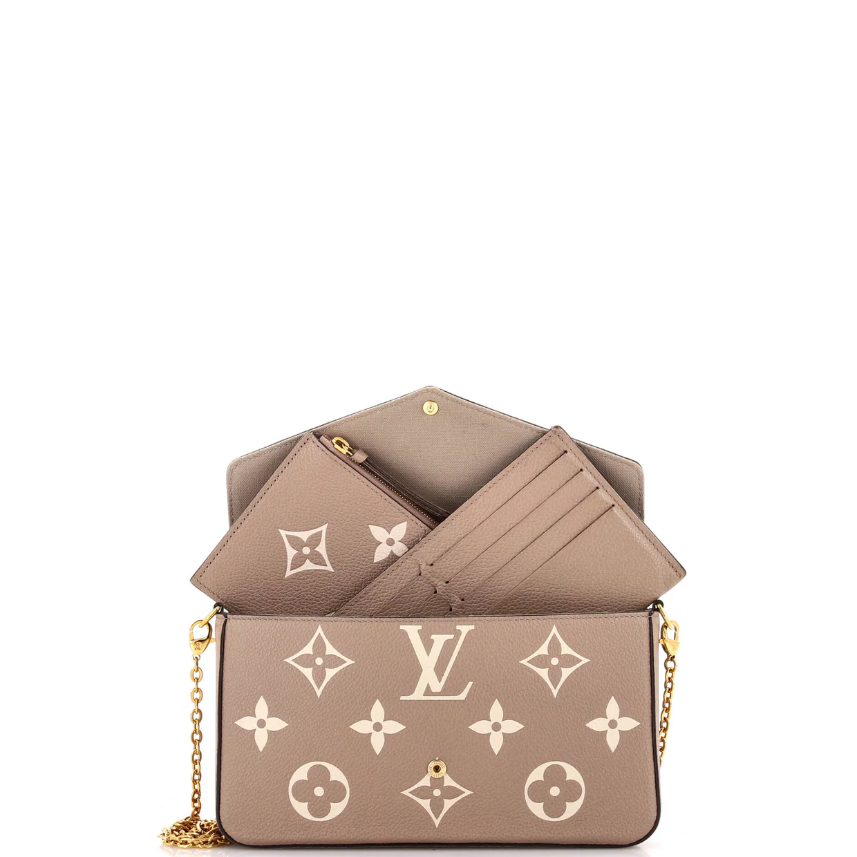 Felicie Pochette Bicolor Monogram Empreinte Giant - Deep Luxury