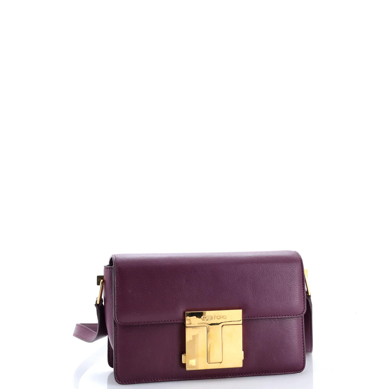 T Clasp Flap Shoulder Bag Leather Medium - Deep Luxury