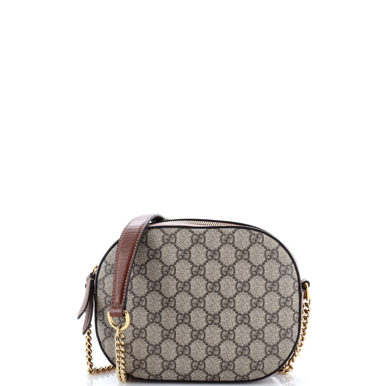 Chain Crossbody Bag GG Coated Canvas and Leather Mini - Deep Luxury