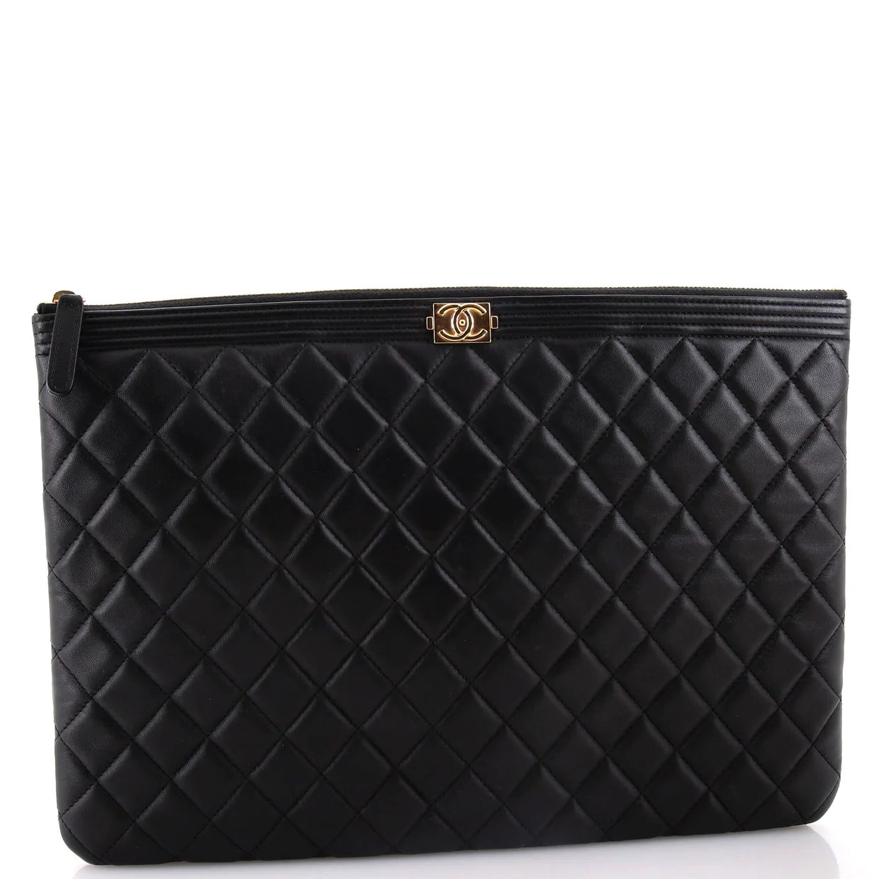 Boy O Case Clutch Quilted Lambskin Large - Deep Luxury