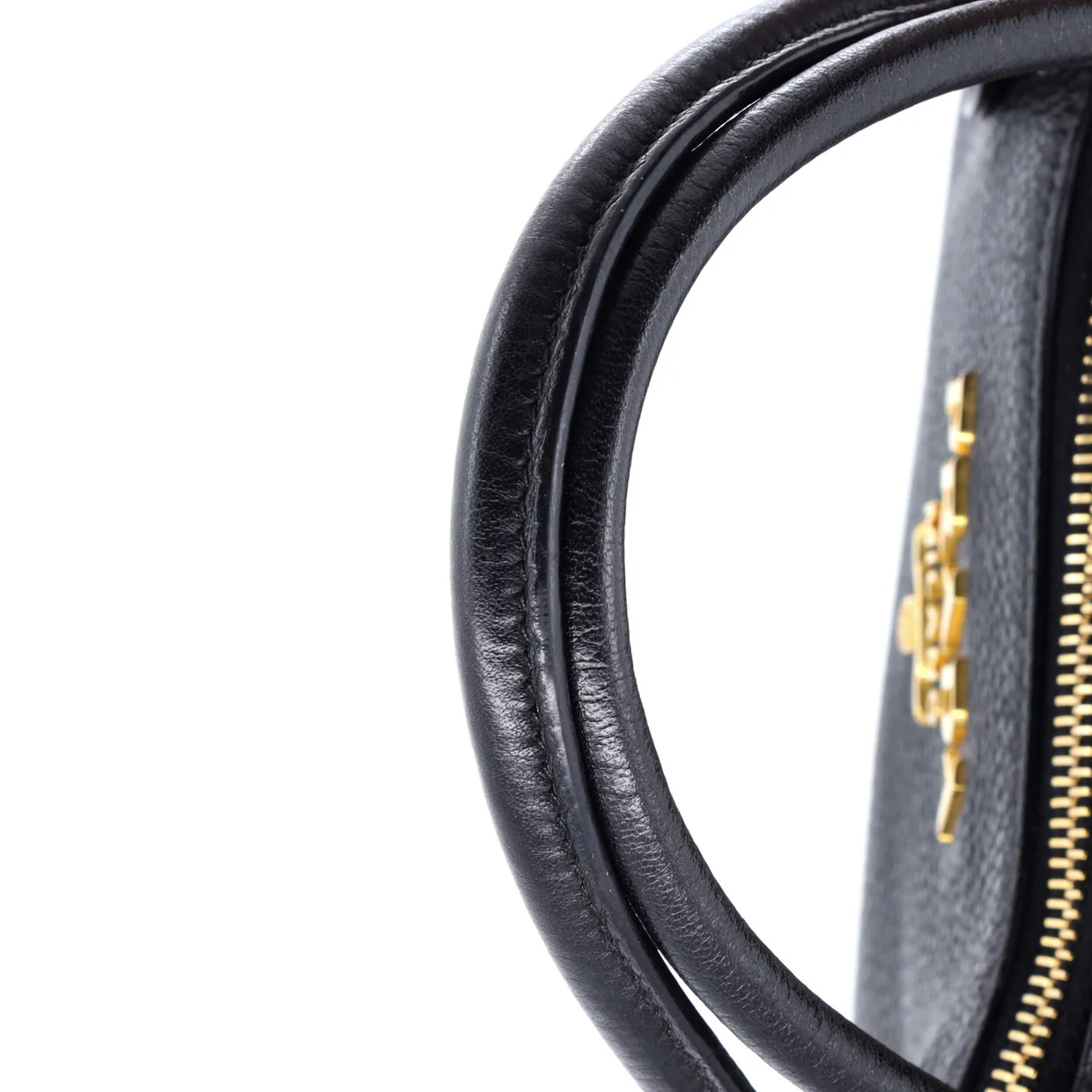 Dual Strap Zip Tote Vitello Daino Small - Deep Luxury