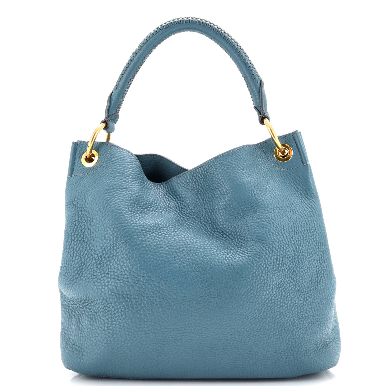 Rolled Hobo Vitello Daino Large - Deep Luxury