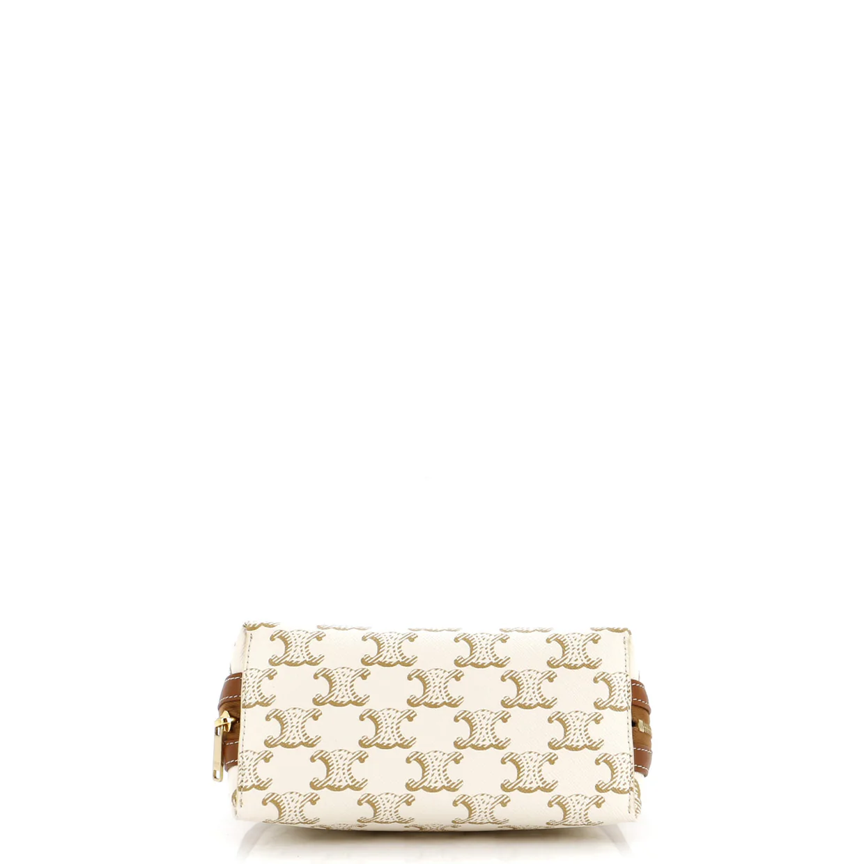 Zip Around Chain Clutch Triomphe Coated Canvas - Deep Luxury