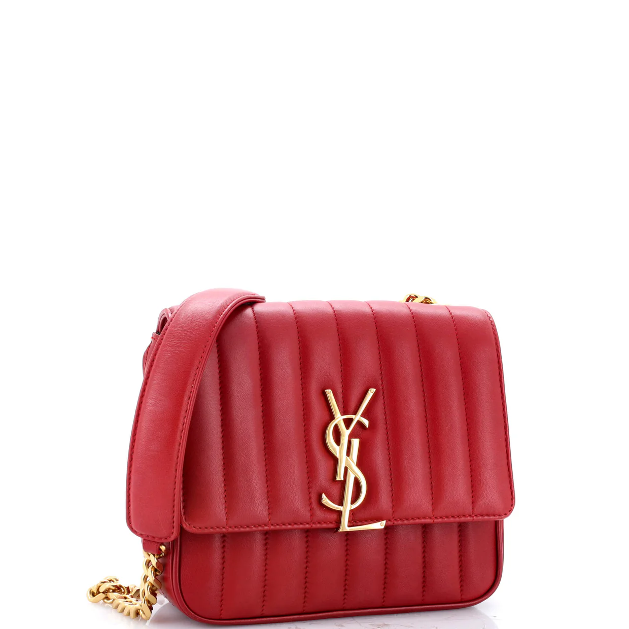 Vicky Crossbody Bag Vertical Quilted Leather Medium - Deep Luxury