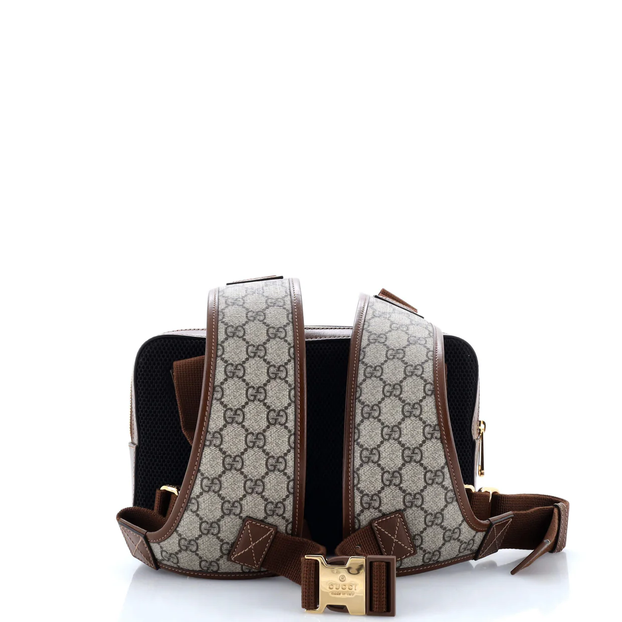 Interlocking G Patch Buckle Backpack GG Coated Canvas - Deep Luxury