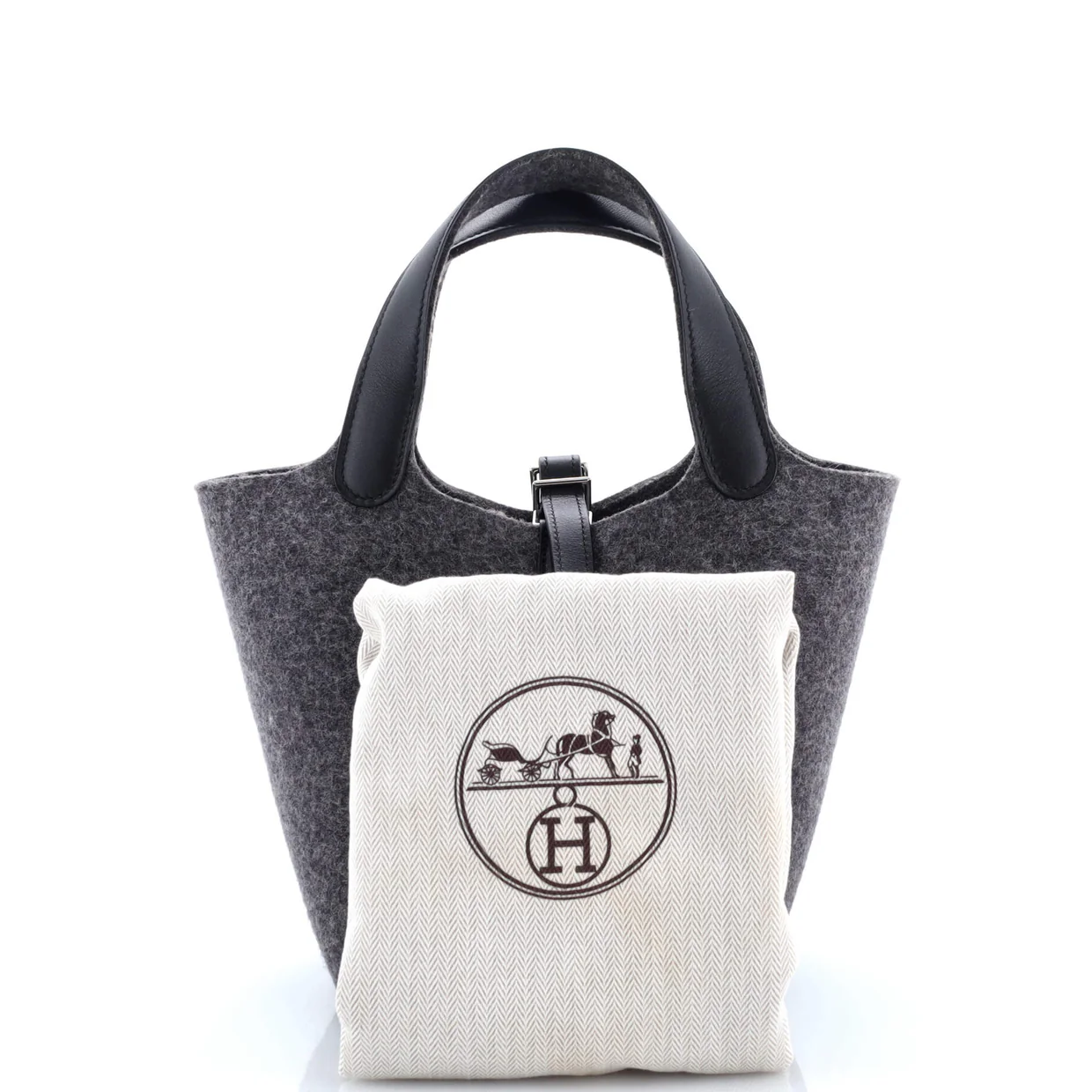Picotin Lock Bag Felt with Leather PM - Deep Luxury