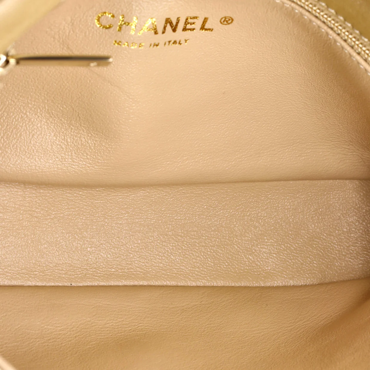 Pearl CC Crystal Flap Bag Quilted Iridescent Fabric Small - Deep Luxury