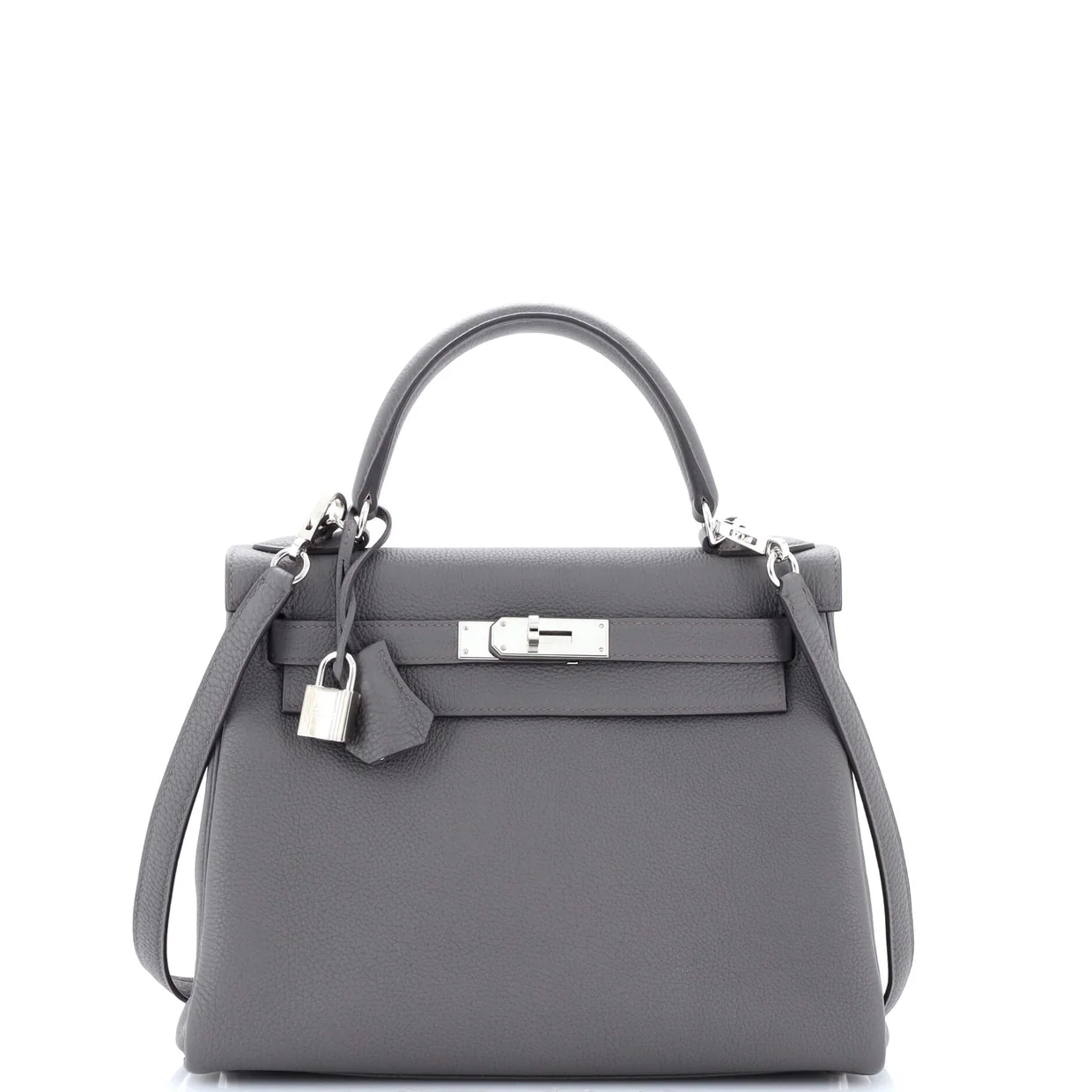 Kelly Handbag Grey Togo with Palladium Hardware 28 - Deep Luxury