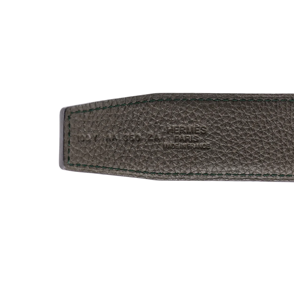 Constance Martelee H Reversible Belt Leather with Hammered Hardware Medium 100 - Deep Luxury