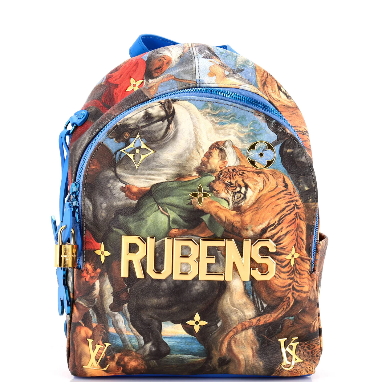Palm Springs Backpack Limited Edition Jeff Koons Rubens Print Canvas PM - Deep Luxury