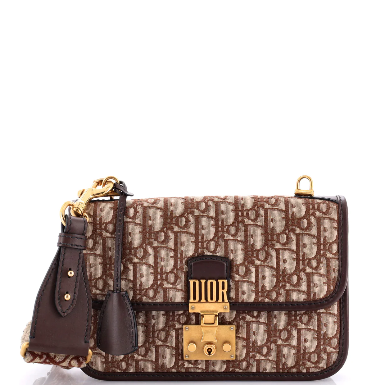 Dioraddict Flap Bag with Strap Oblique Canvas Medium - Deep Luxury