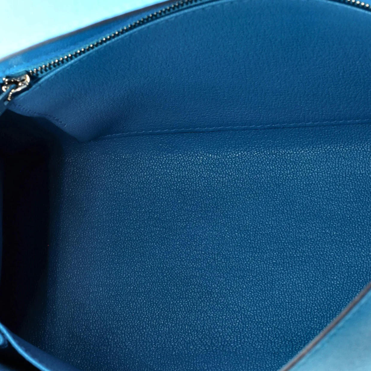Kelly Handbag Bleu Frida Chevre Chamkila with Palladium Hardware 25 - Deep Luxury