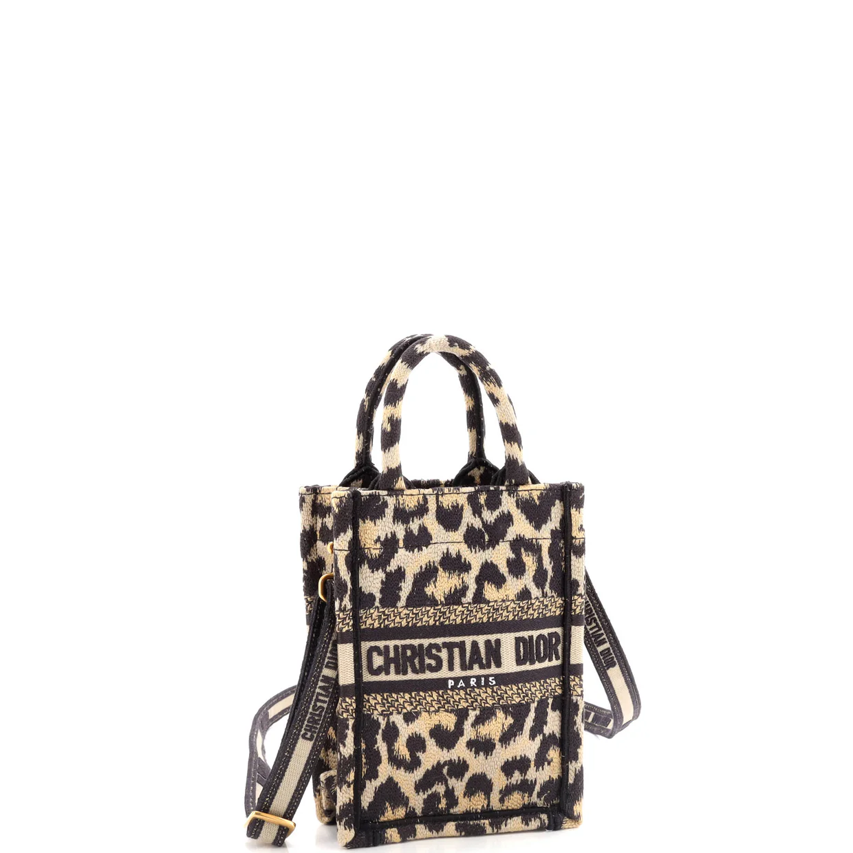 Book Tote Phone Bag Embroidered Canvas Mini - Deep Luxury