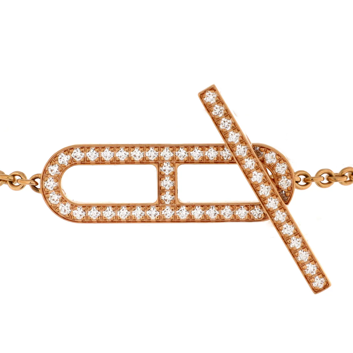 Ever Chaine D'Ancre Bracelet 18K Rose Gold with Diamonds - Deep Luxury